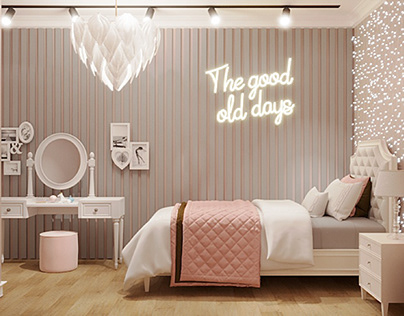 Modern style girl's room