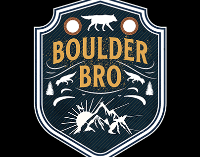 Boulder bro illustrated cool design for hicking lover