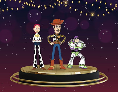 Woody Pride, Buzz Lightyear, and Jackie Orlando