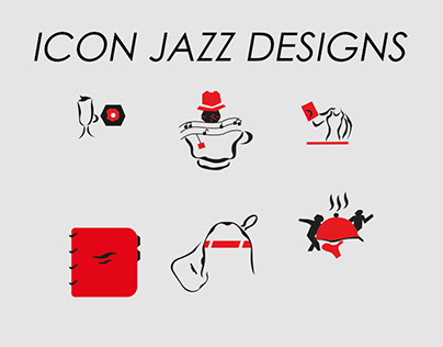 Iconos jazz-cafetería