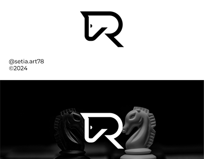 Letter R and Horse Monogram Logo
