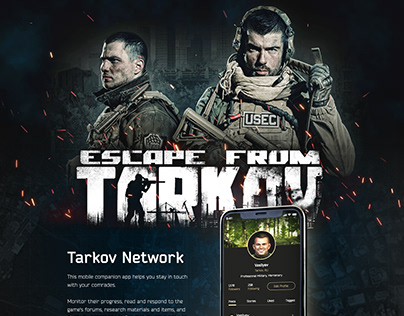 Concept mobile APP for game Escape from Tarkov