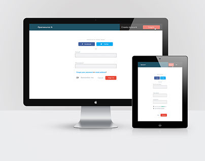 Free Flat Login and Sign up Design
