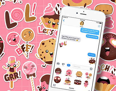 Sweets Sticker Pack for iMessage (Mojilala)