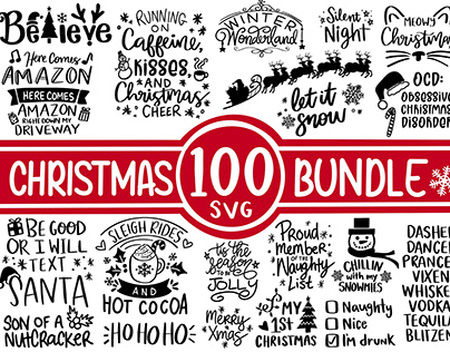 100 Christmas SVG Bundle, Winter svg