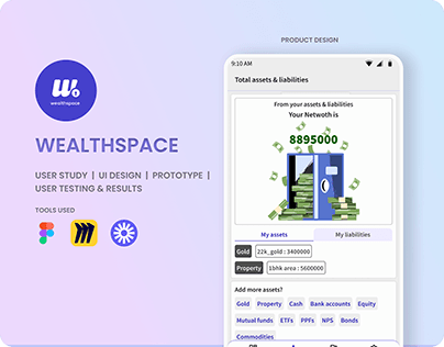 Project thumbnail - Wealthspace-UX Design