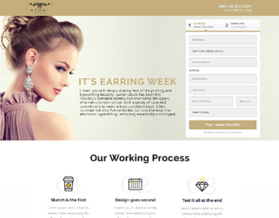 Earring Jewelry Landing Page