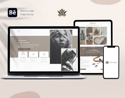Salon & Spa Website Presentation UI Design