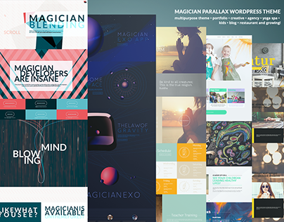 Magician Parallax WordPress Theme