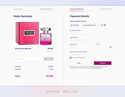 DailyUI | Credit Card Checkout Page