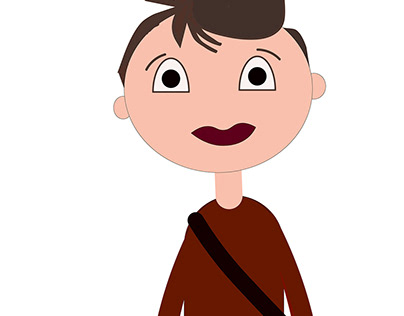 cartoon character boy and smile,