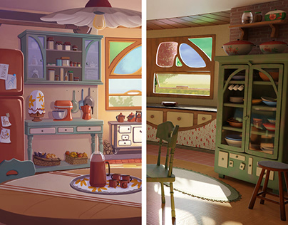 3D fantasy kitchen