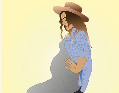 Projekt graficzny kobieta w ciąży