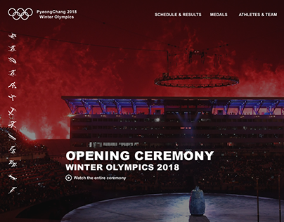 Winter Olympics 2018 HomePage Concept