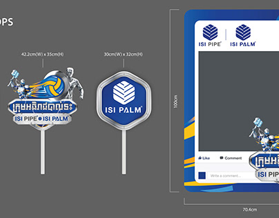 ISI PIPE & PALM campaign volleyball branding