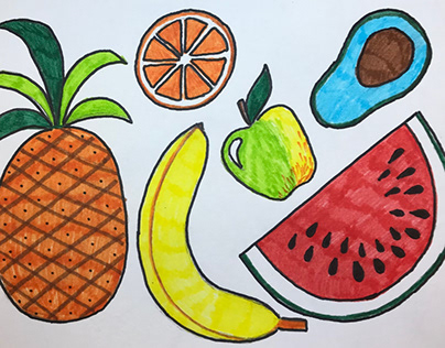 Фрукты рисунок, фрукты рисунок для детей