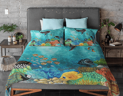Relaxing Under the Sea Watercolor Painting