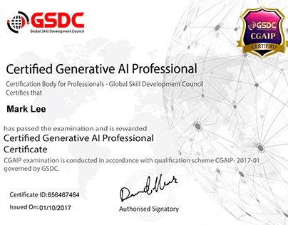 Globally valued Generative AI Certification from GSDC!