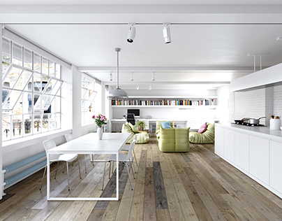 Bermondsey Warehouse Loft Apartment | Interior renders