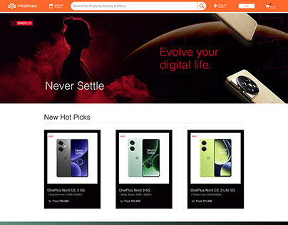 One plus Brand page E-Commerce