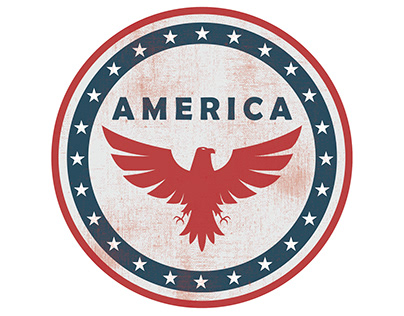 Eagle-logos-usa-flag-vintage