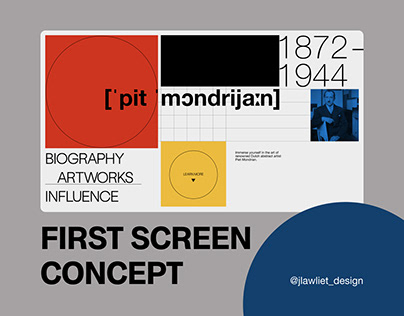 Piet Mondrian (first page design)
