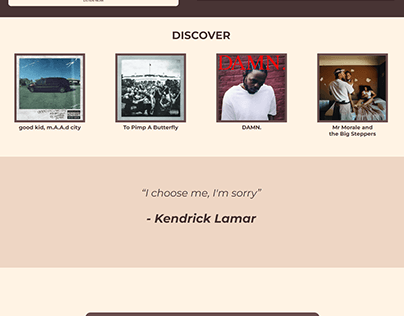 My First Webpage - Kendrick Lamar Landing Page