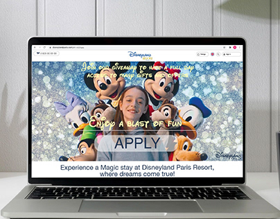 Création mailing promo & landing page, Disneyland Paris
