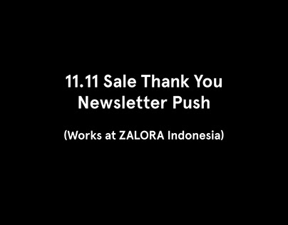 11.11 Sale 2021 Thank You Newsletter
