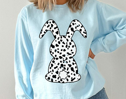 Grunge Dalmatian Bunny Png, Easter bunny Png