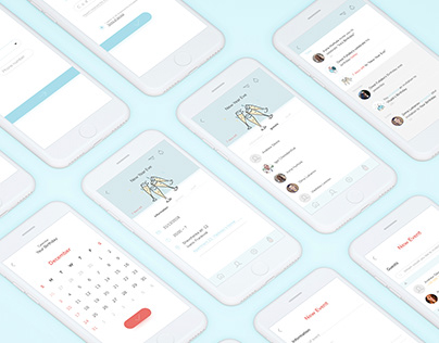 Mobile app and Landing design with unique illustrations