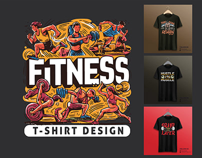 Fitness Typography T-shirt Design