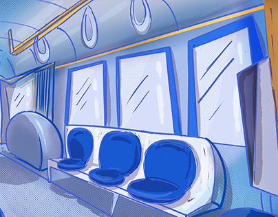 Background for cartoon based on Vancouver Buses