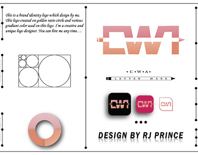 'CWA' Letter Mark Logo (design by rj prince)