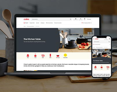 Coles | The Kitchen Table landing page
