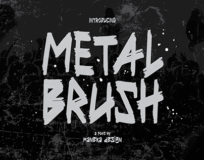 Metal brush font