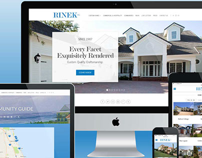 Website for Rinek Inc. Custom Luxury Home Builders