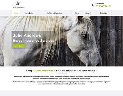 [Web Design] Julie Andrews Horse Insurance Services