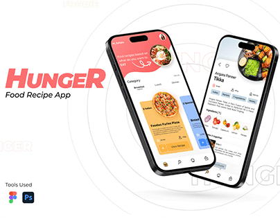Hunger Food Recipe App UI Design