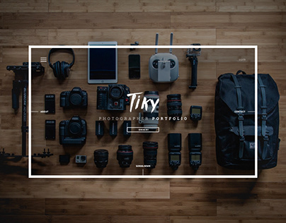 Tiky | Free photographer portfolio template