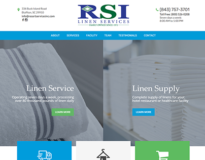 Resort Services Inc Linen Supply and Service Website