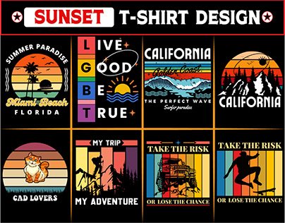 Sunset T-shirt Design .