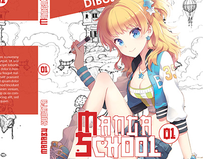 Cubiertas de libro estilo manga "Manga School"