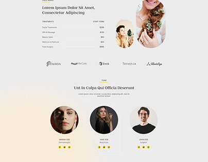 Unisex Salon Website Design