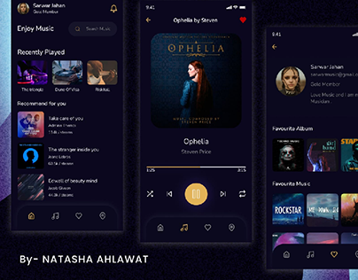 Music app screens
