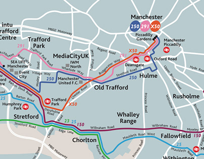 intu Trafford Centre Bus Network Map