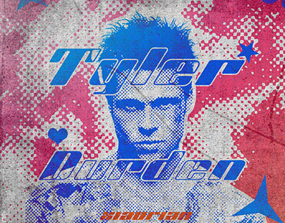 Tyler Durden - Grunge dotted poster