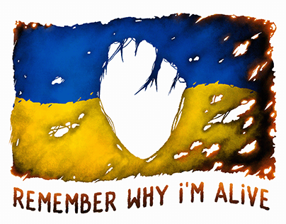 Illustration for Charity, Ukraine 24.02.2022