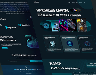 DeFi-Cryptocurrency lending Page platform.