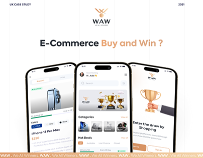 WAW- E-Commerce App Buy and win? | UX CASE STUDY